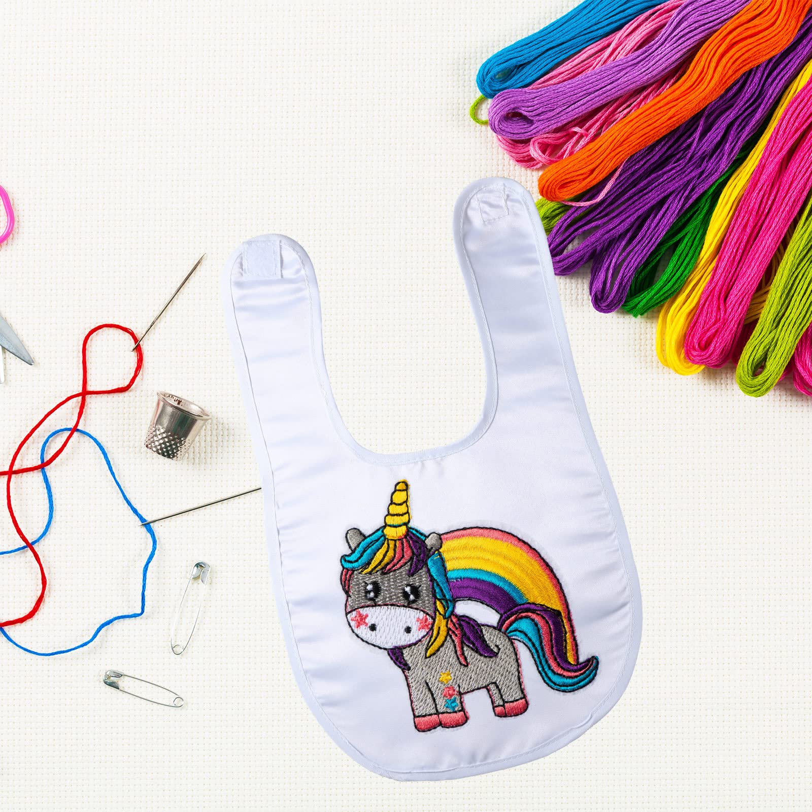 Geyoga baby bib hook and loop closure demonstrates secure fit