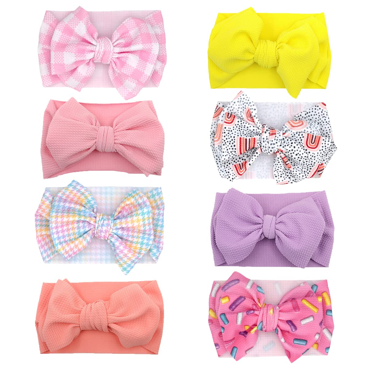 GEZISAN 8-color baby headbands in a pack for versatile outfits.