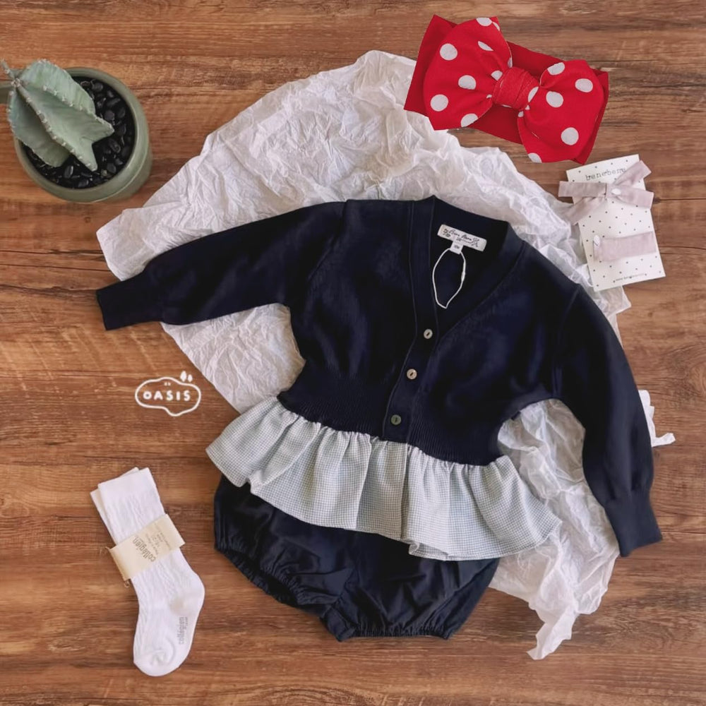 GEZISAN hand-tied bow highlights unique, lightly frayed edge.