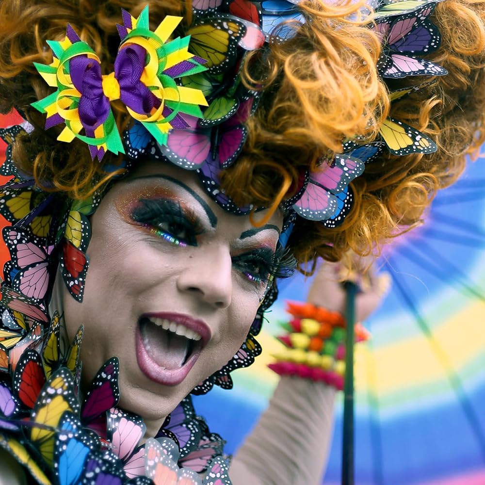 GFLPO Mardi Gras hair pin set offers versatile styling for birthdays and parties.