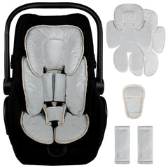 GFU 2-in-1 infant car seat insert provides head and body support for on-the-go comfort.