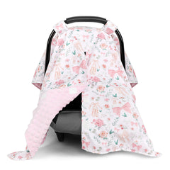 GFU Baby car seat cover with soft minky for warm protection on the go.