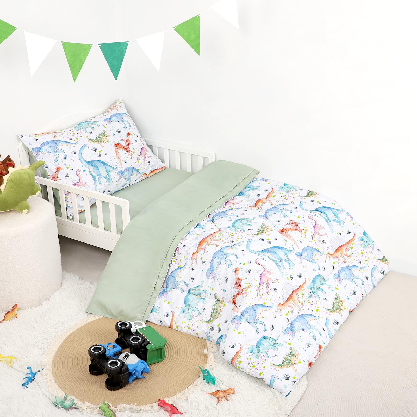 GFU dinosaur pillowcase 30 by 20 inches, soft touch for kid-friendly sleep.