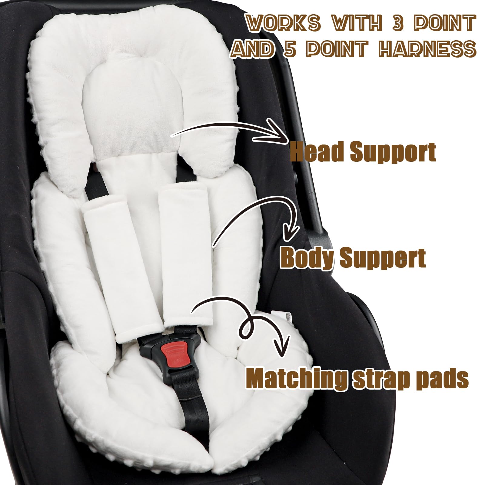 GFU insert compatible with 3- and 5-point harnesses for flexible seating
