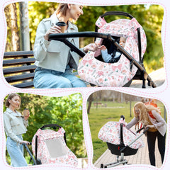 GFU infant canopy with Minky Dot backing provides soft comfort