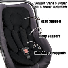 GFU compatible insert fits 3-point and 5-point harness seats for versatility