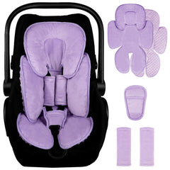 GFU infant car seat insert offering head and body support for newborn comfort in cars.