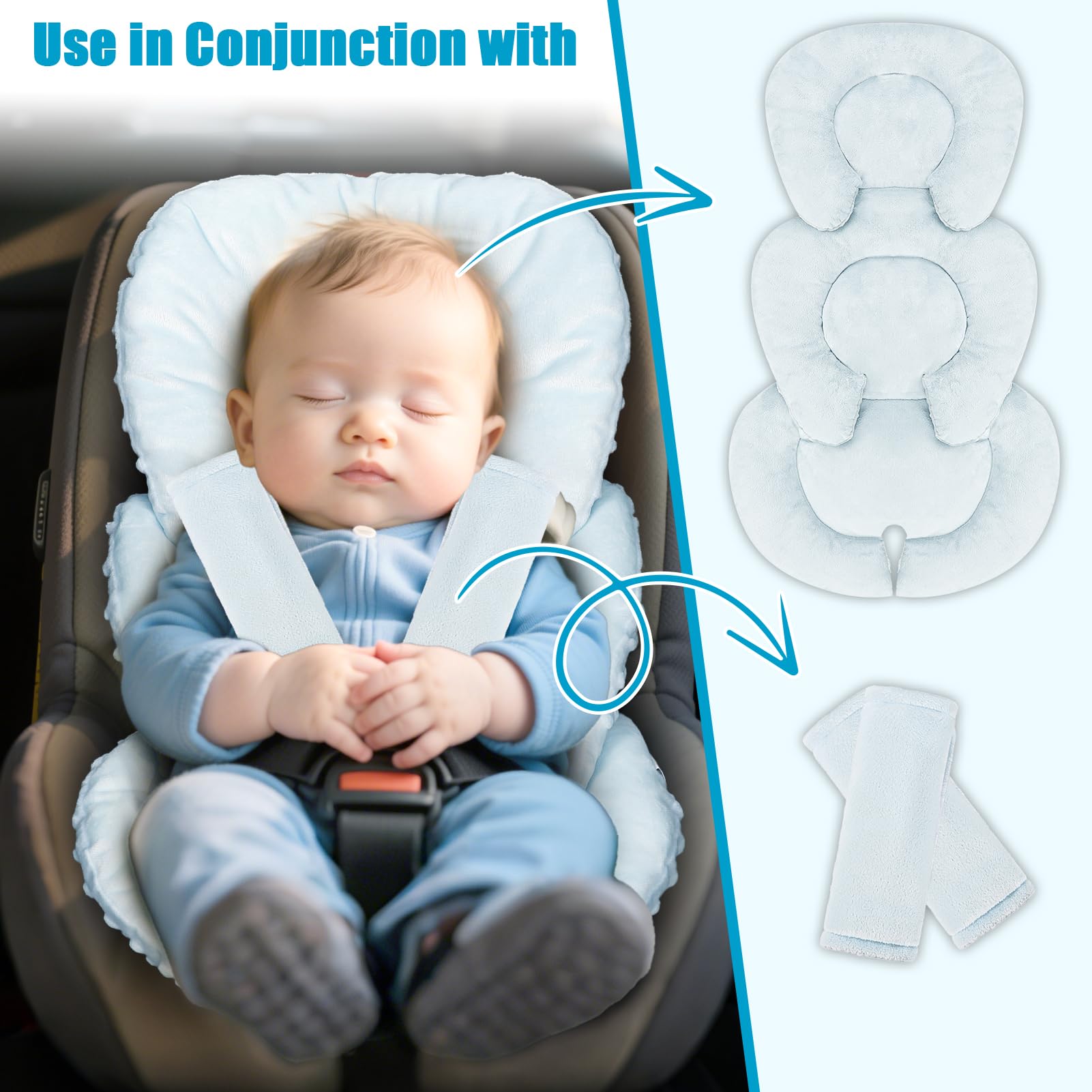 GFU soft plush front offers cozy comfort for naps