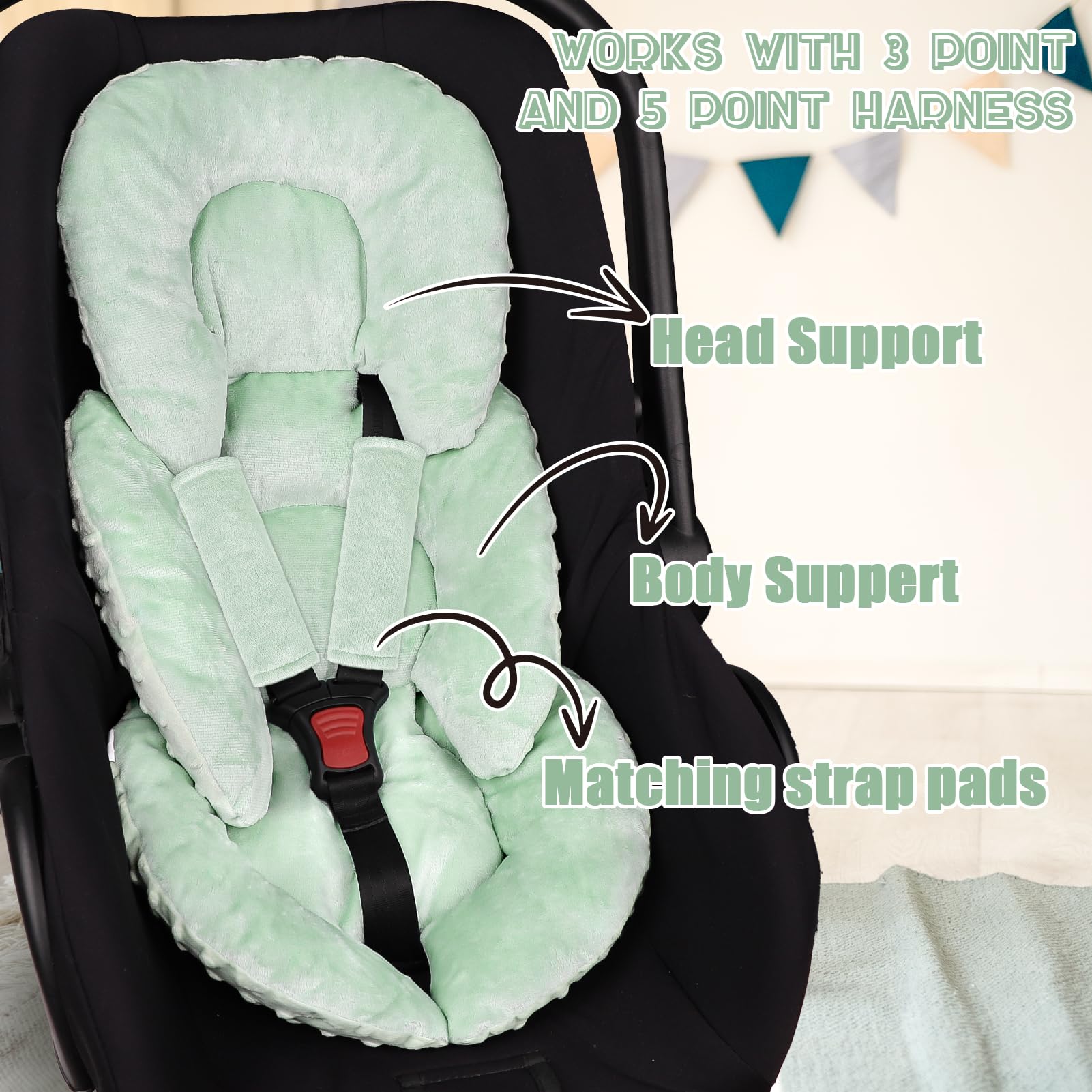 GFU soft plush front side adds cozy feel during rides.