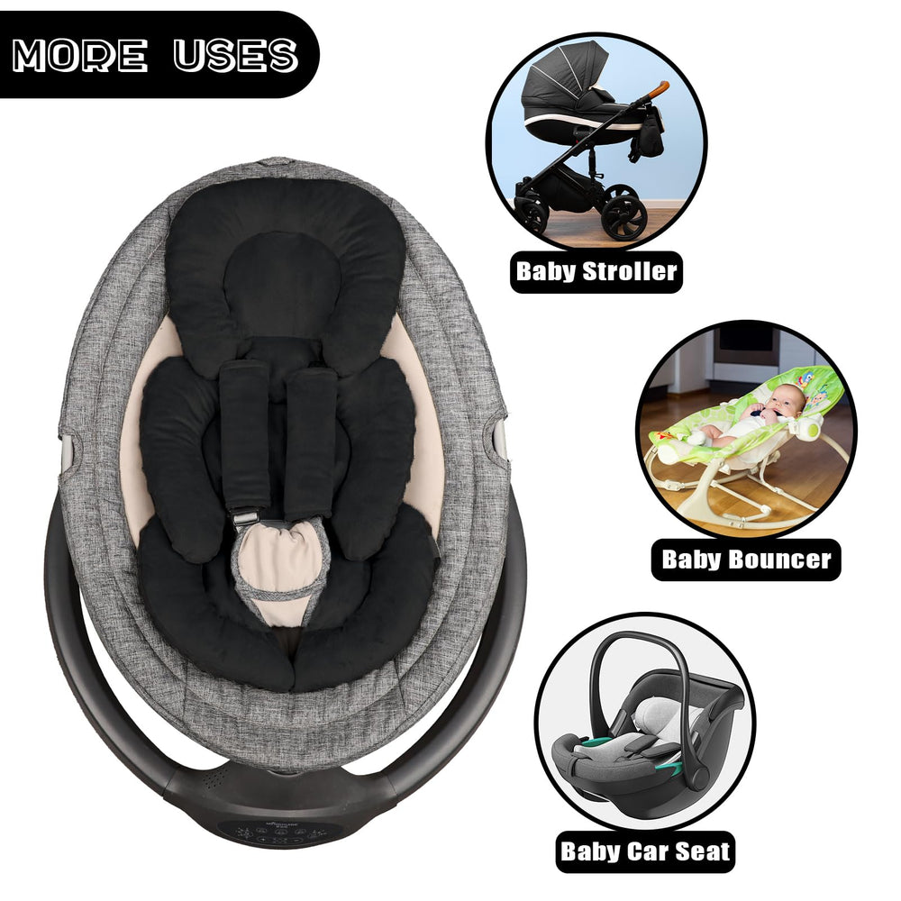 GFU soft plush on the front side adds gentle padding for nap-ready comfort