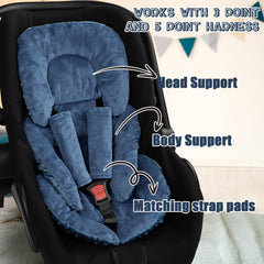 GFU infant car seat insert strap covers protect shoulders from harness chafe.