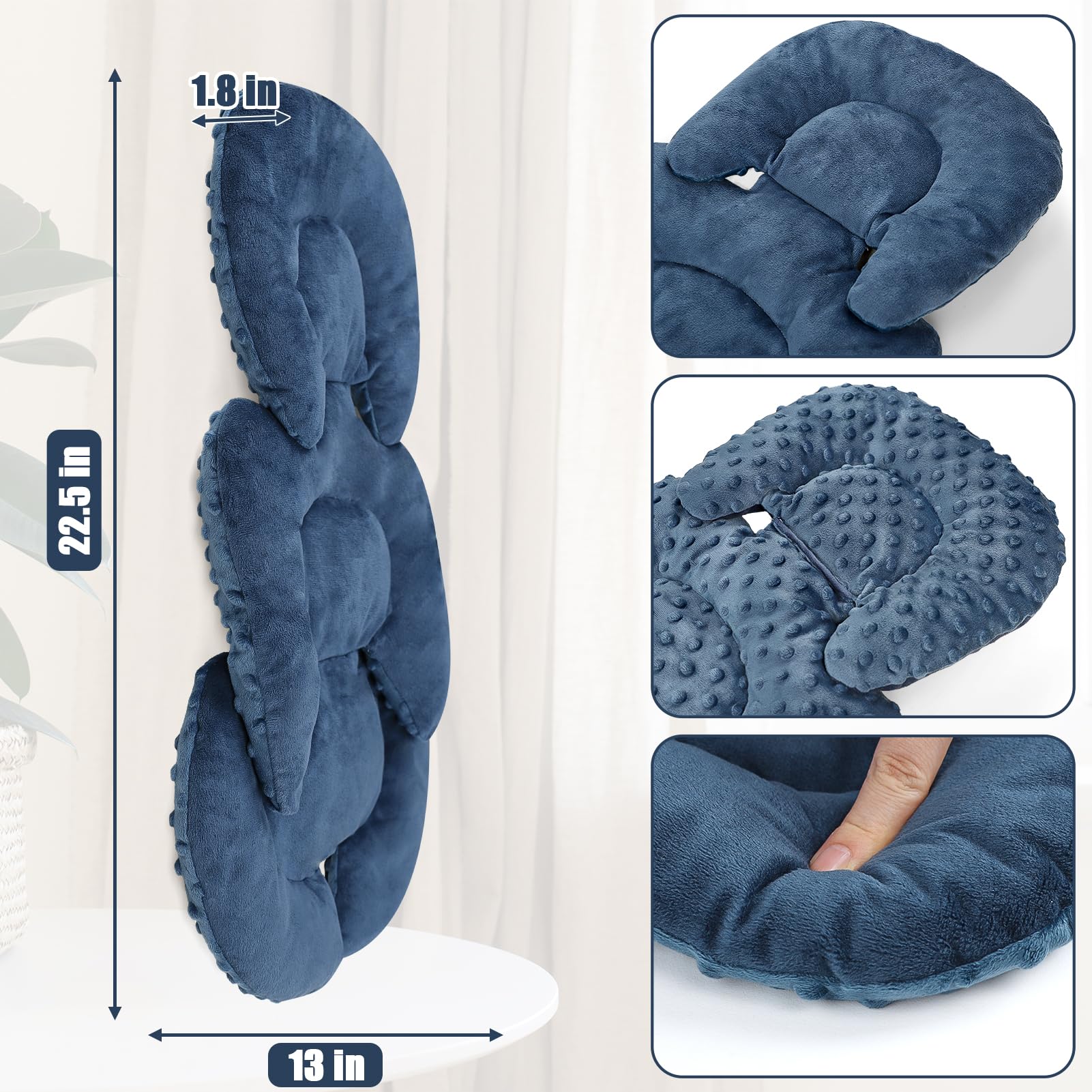 GFU infant car seat insert strap pads enhance on-the-go comfort.