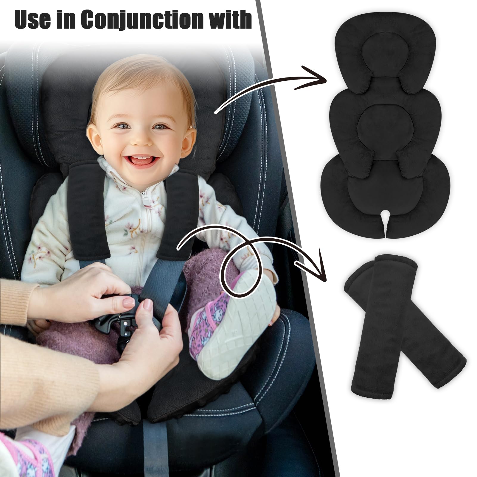 GFU insert enhances stroller, swing, and baby bouncer experiences with soft cushioning