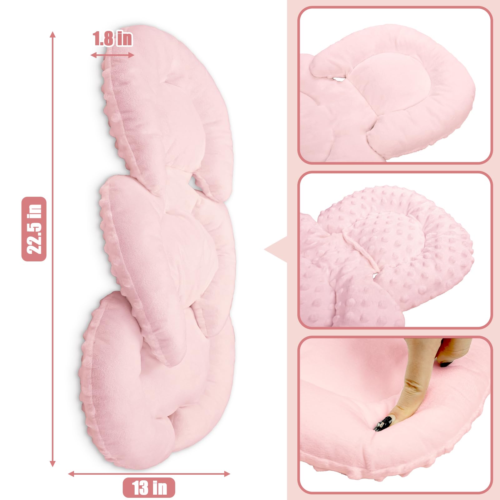 GFU infant seat insert ergonomic design supports newborn travel and warmth.