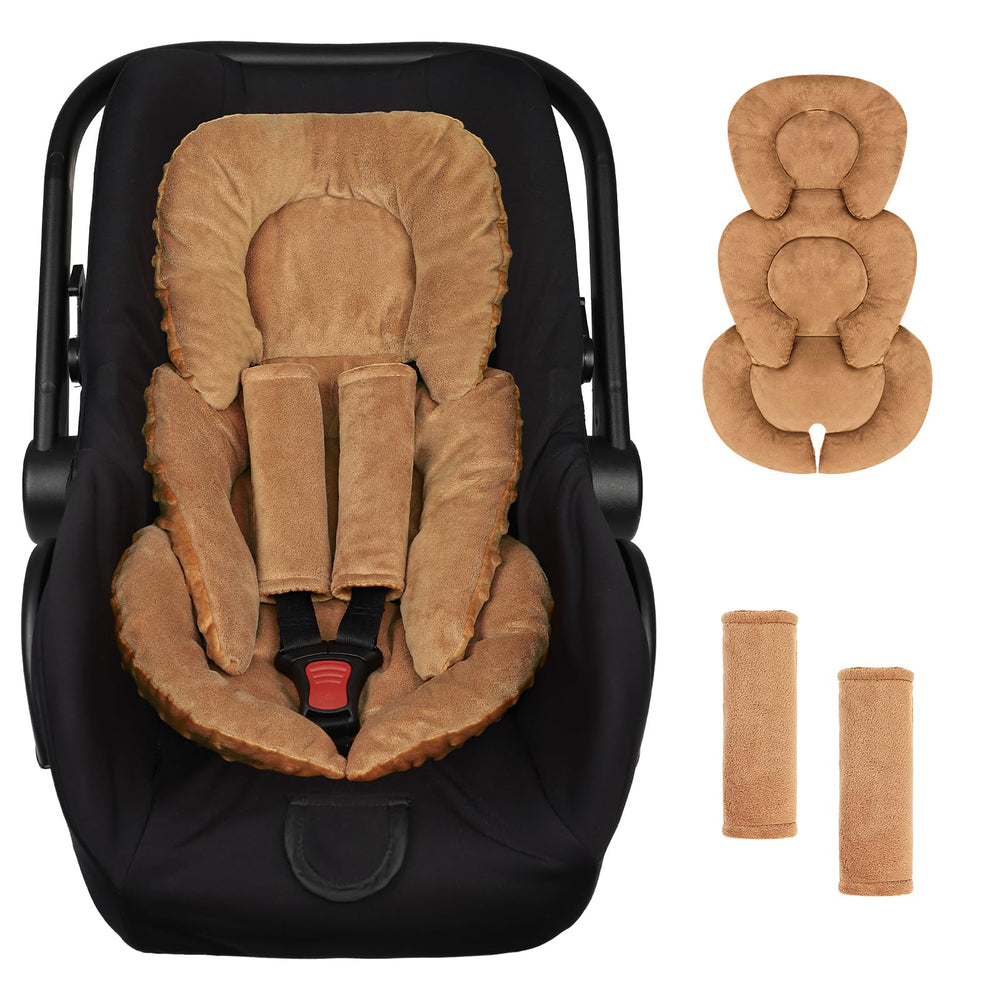 GFU infant seat insert head support keeps baby's head comfortable on car rides.
