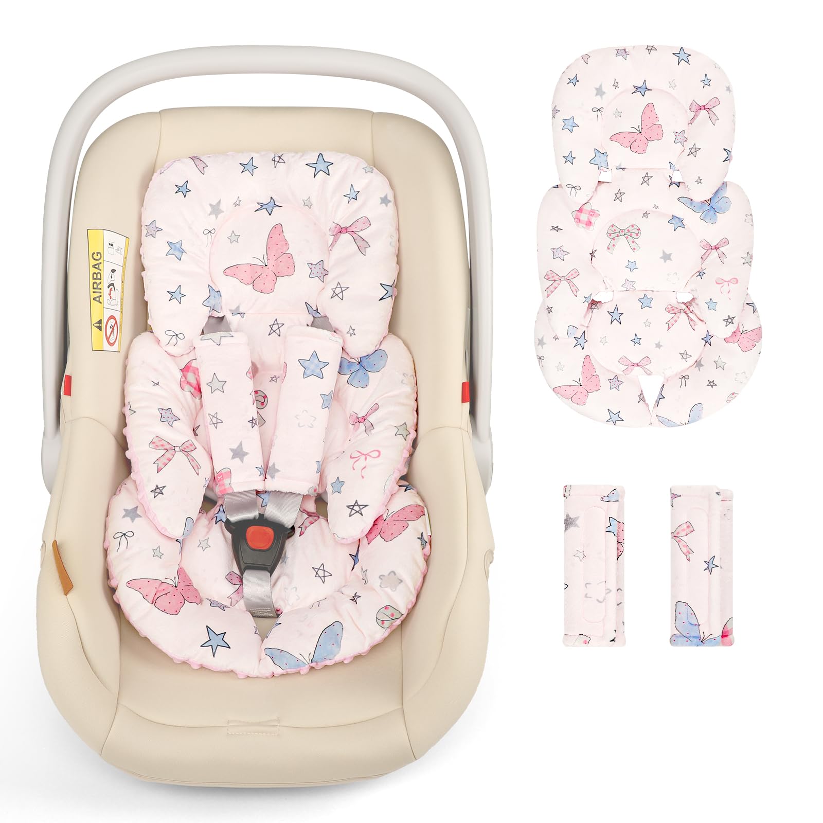 GFU infant seat insert head support for cozy, stable neck alignment