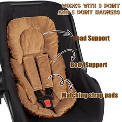 GFU reversible infant seat insert with plush front and 3D back for versatile comfort.