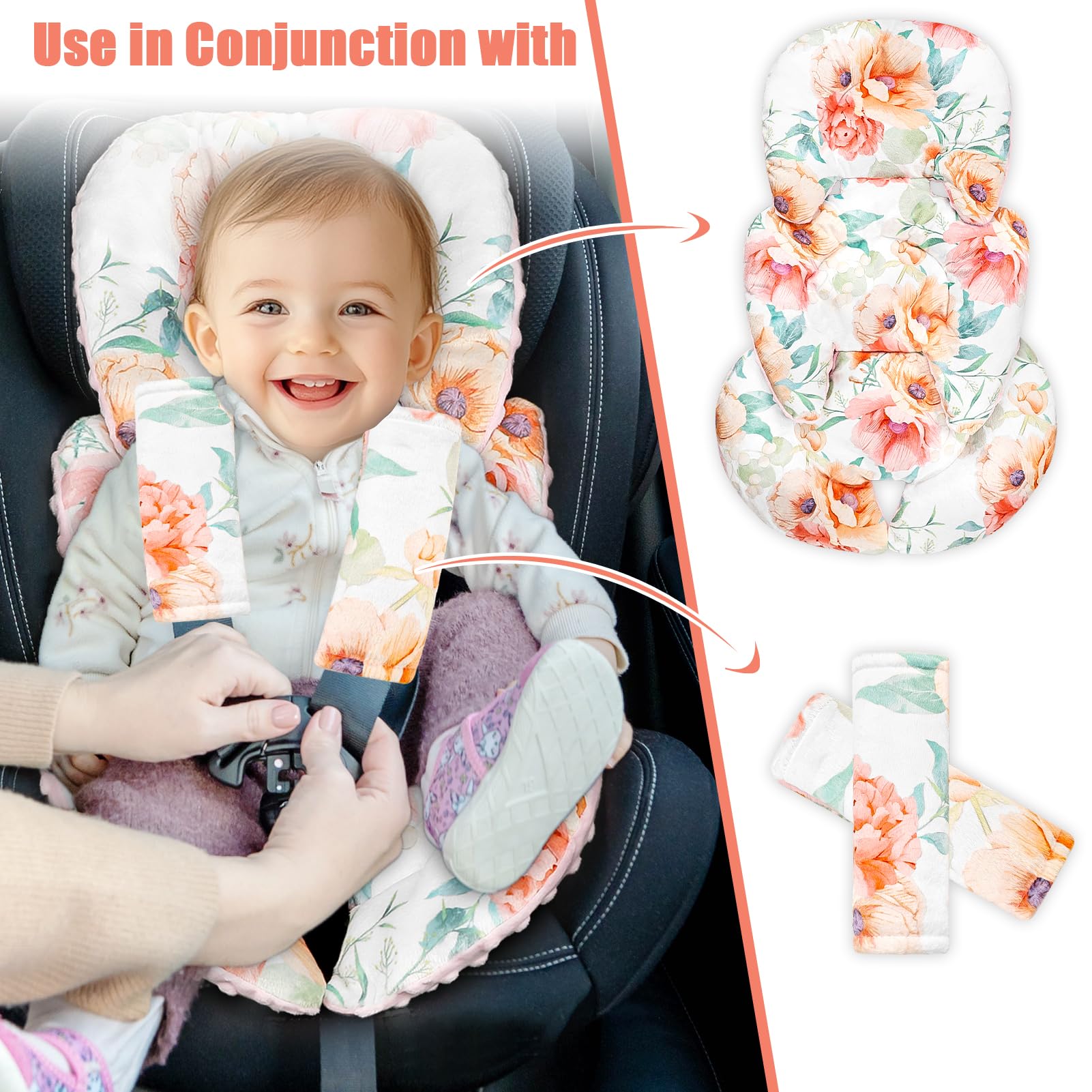 GFU infant stroller mat full-body support cushions head to toe