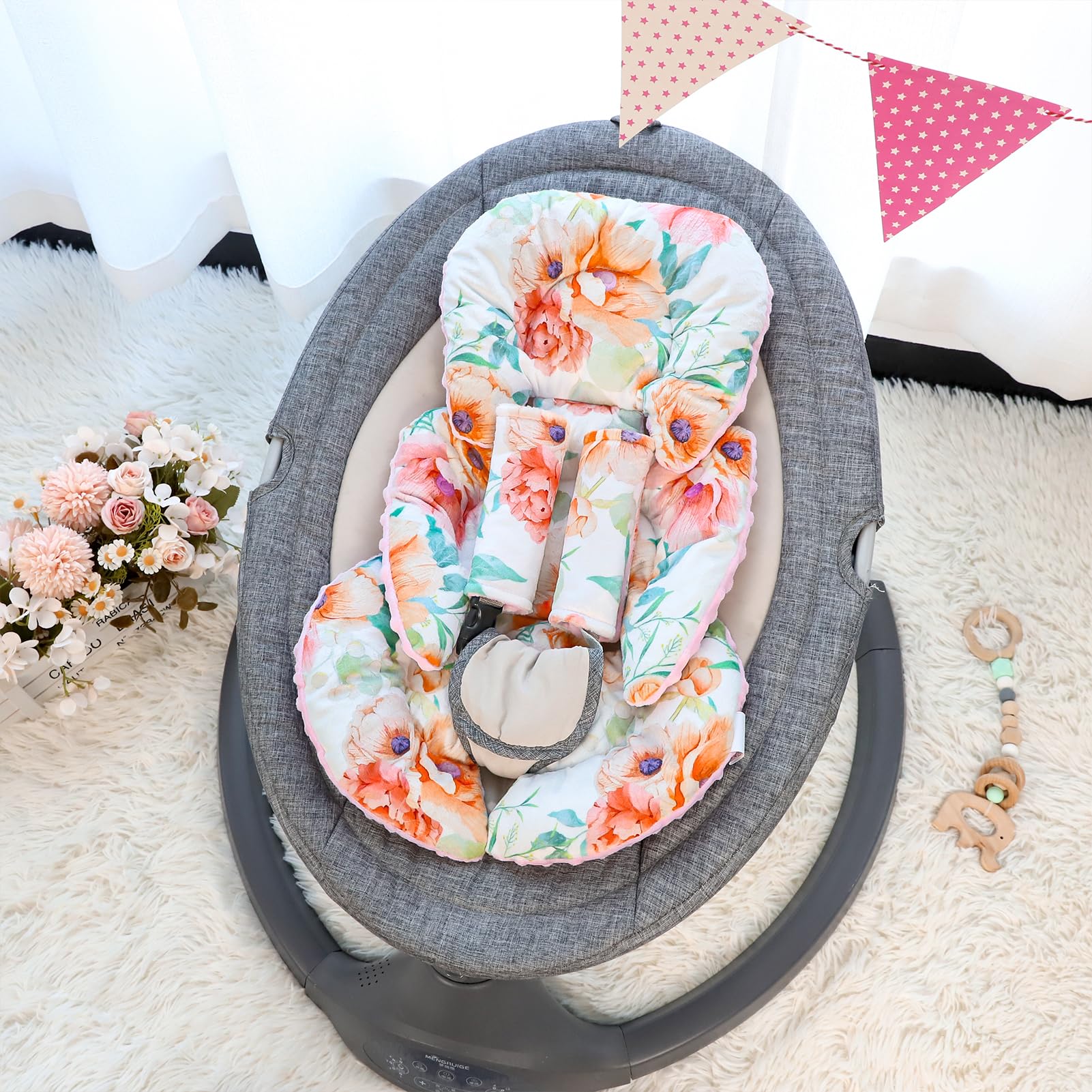GFU infant stroller mat versatile design fits strollers and swings