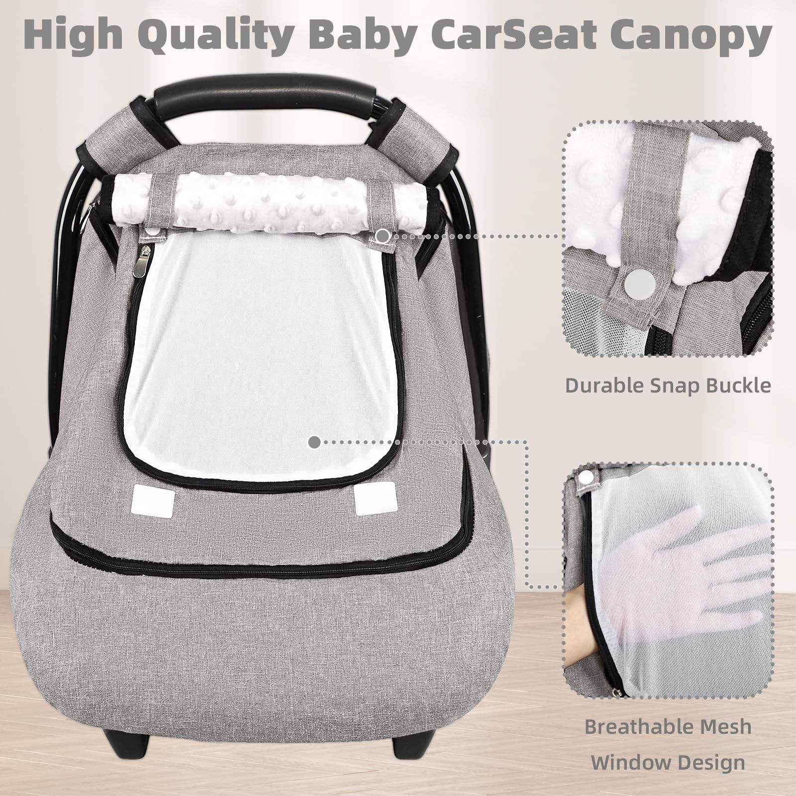 GFU Minky Dot Backing provides a soft, skin-friendly touch for newborns.