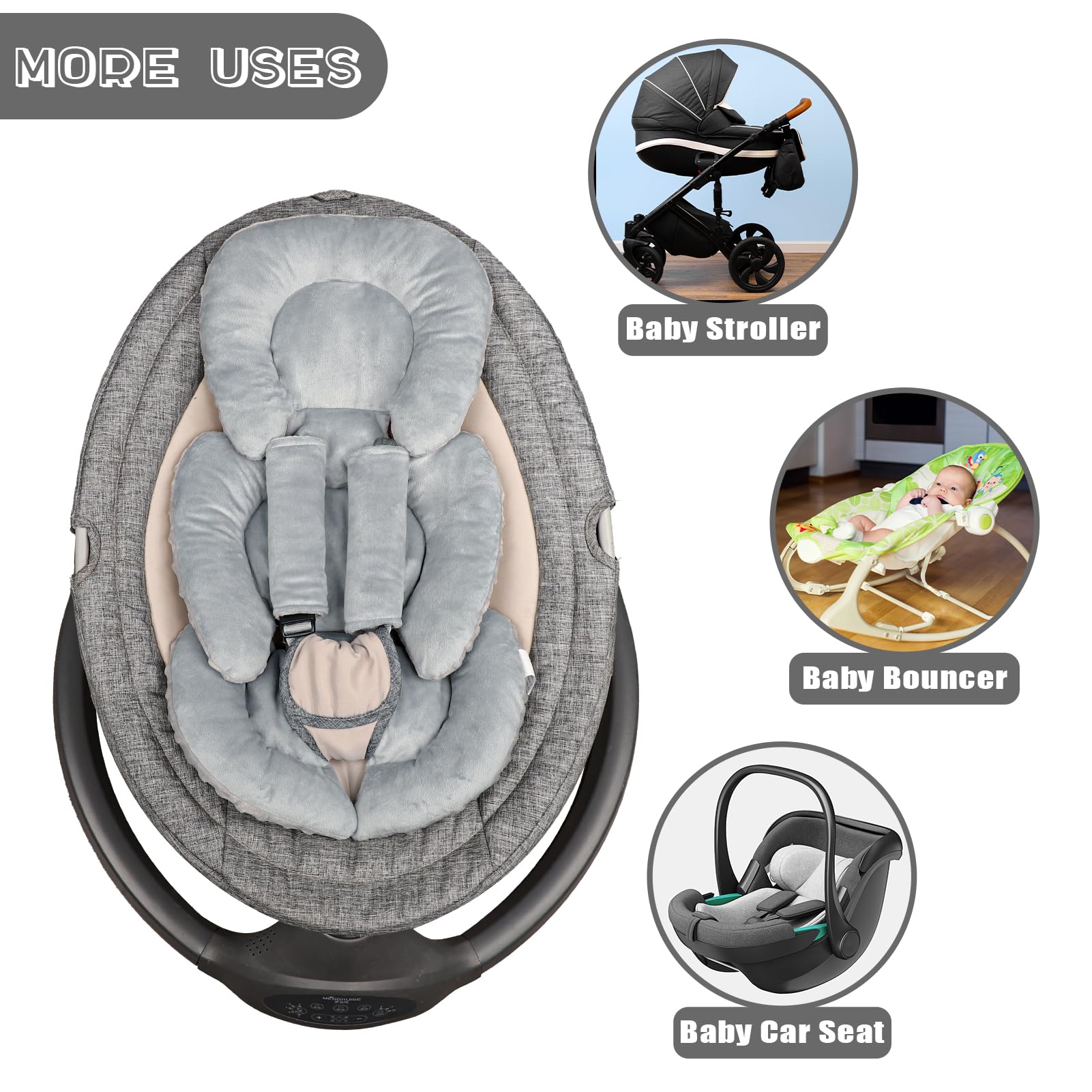 GFU soft plush on one side and 3D fabric on the other add variety.