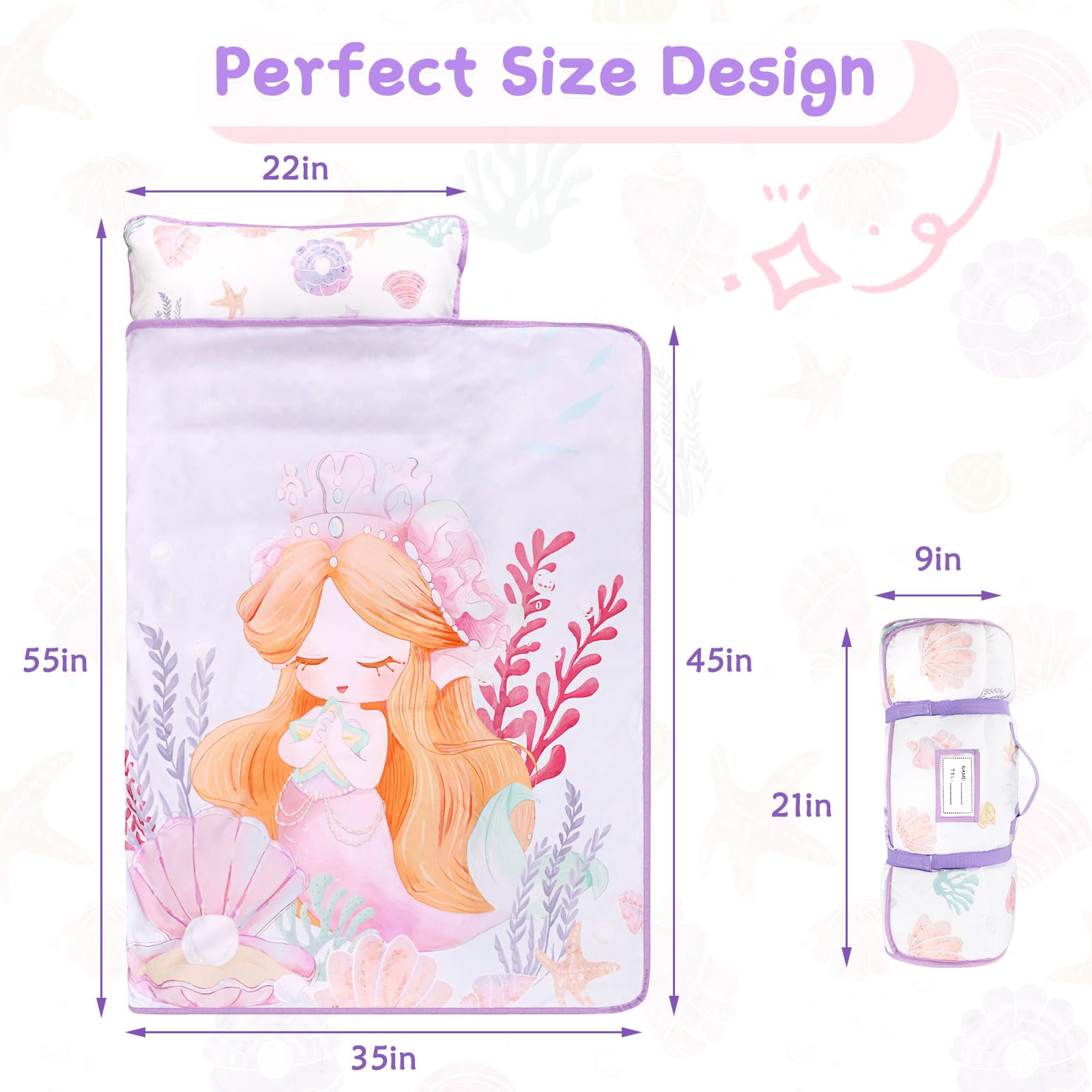 GFU nap mat with removable pillow, easy washing and care