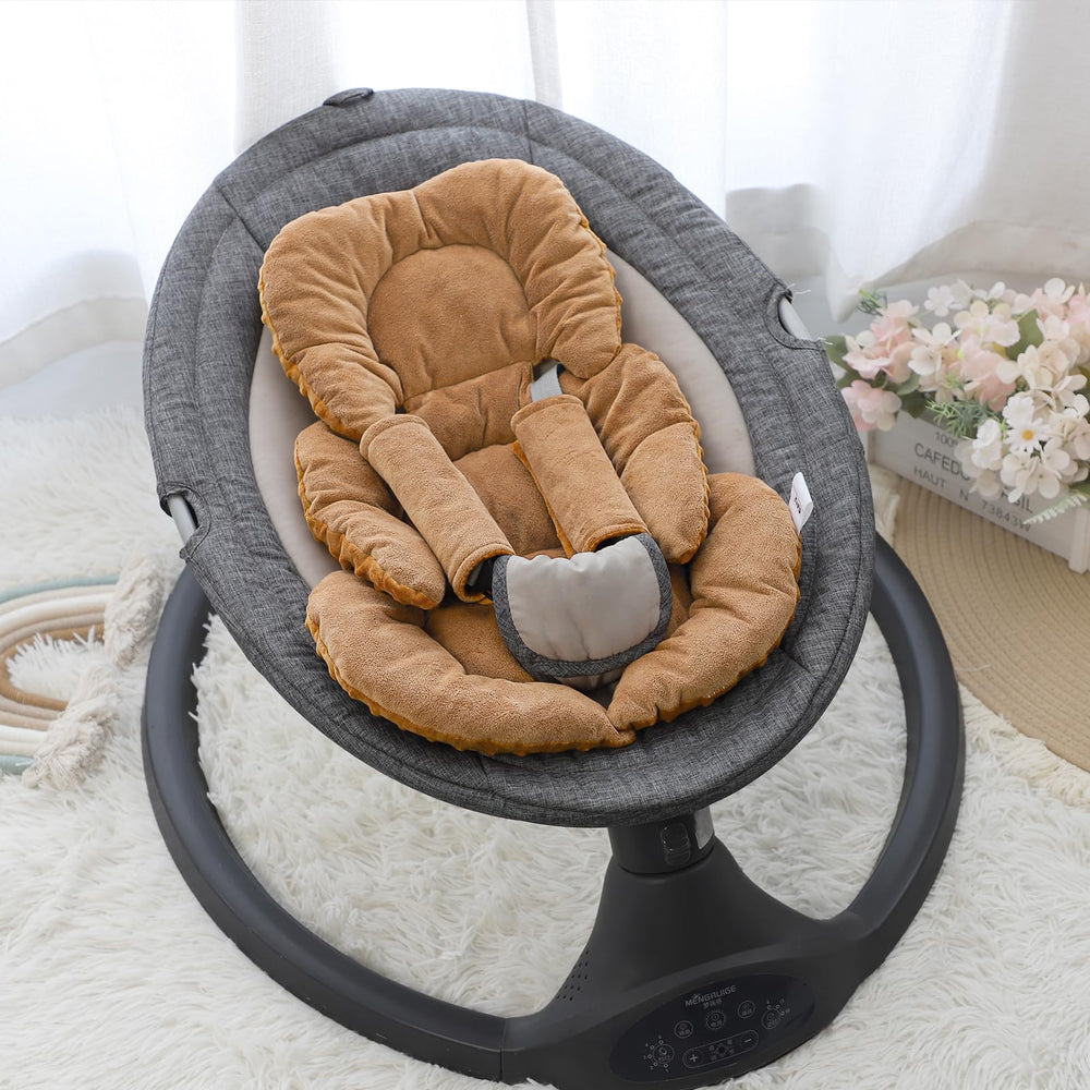 GFU baby travel cushion brown pairs well with most strollers and car interiors.