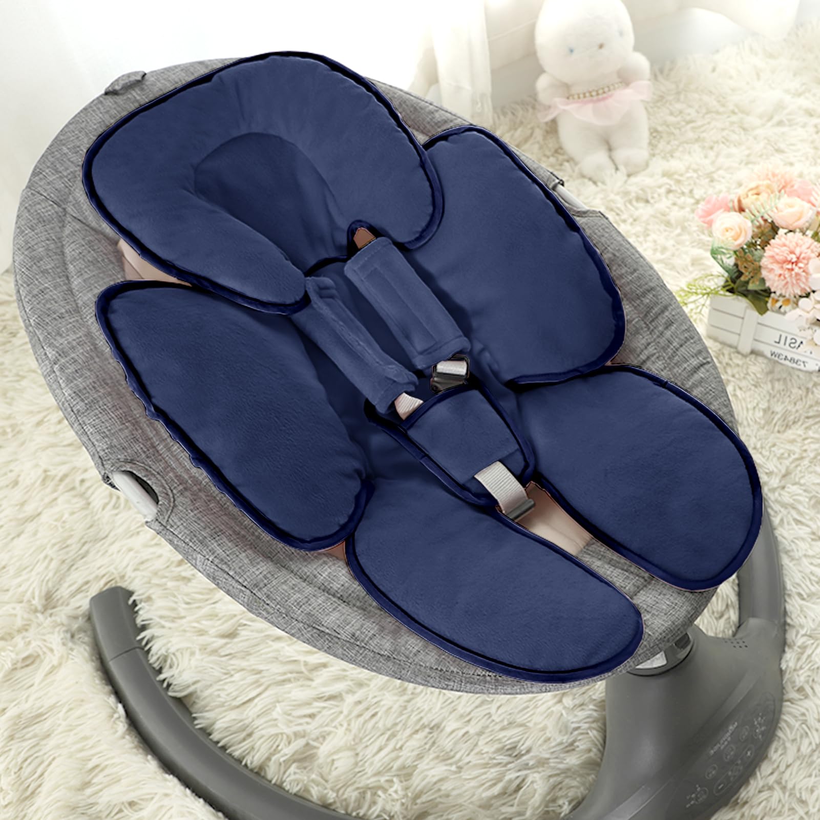 GFU travel-ready baby cushion in blue for comfortable outings