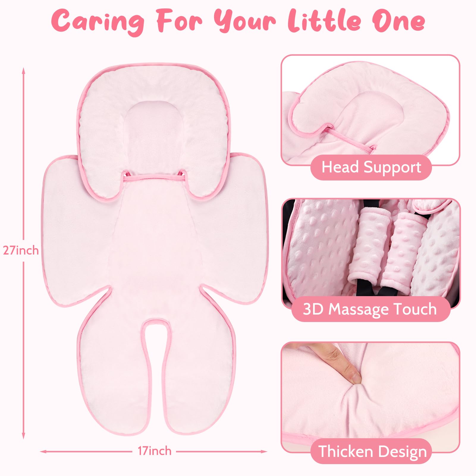 GFU soft padding works across strollers, swings, and bouncers for on the go comfort