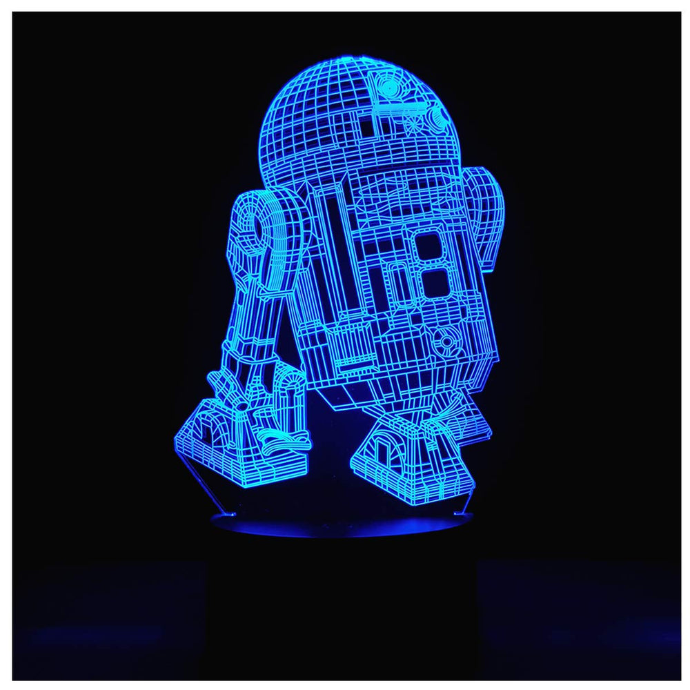 Gfytdxe 3D Illusion Panel Night Light displaying seven colors for ambient lighting.