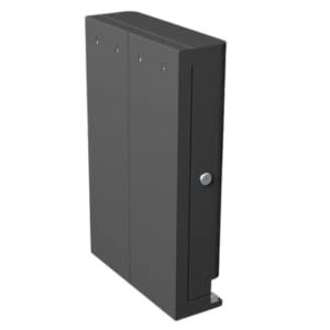 Lockable cabinet provides secure access and low-maintenance operation.