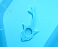 G Ganen blue tub interior with water ideal for relaxing soak