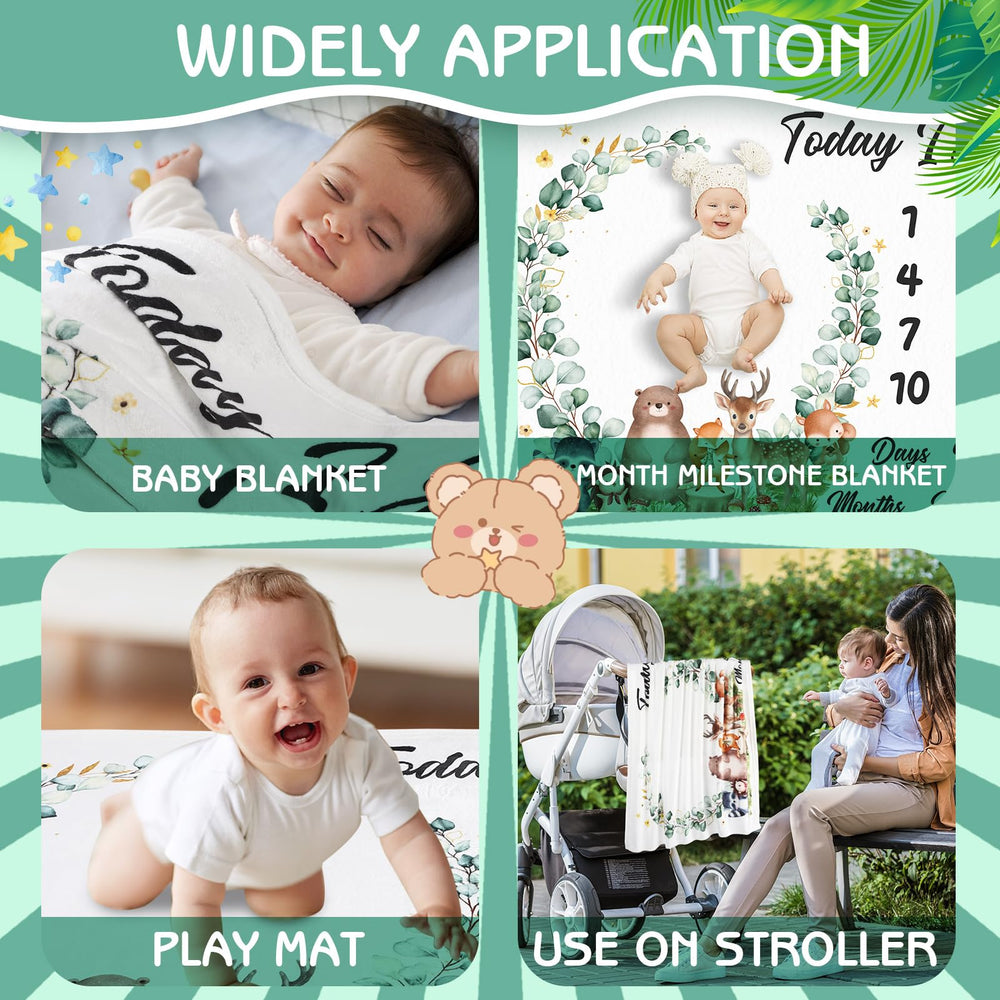 GGSTDDUP safari-themed blanket creates memorable newborn photos.