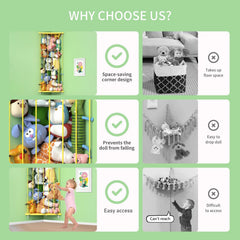 GGUO adjustable-height plush organizer lets you set the perfect reach for tidying.
