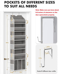 GGUO door storage showing 12 mesh side pockets for small items
