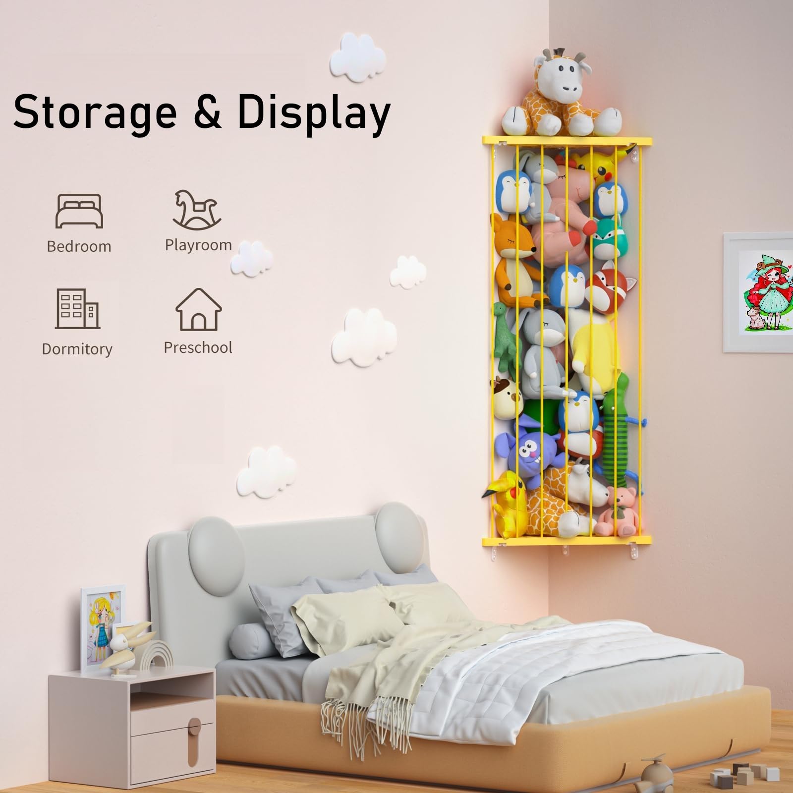 GGUO corner design saves space in bedrooms and playrooms.