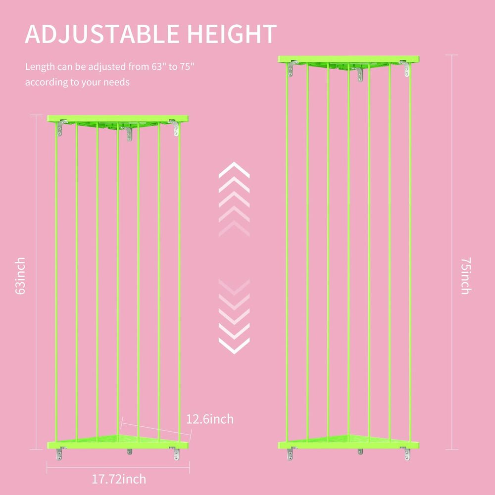 GGUO plush organizer adjustable height up to 65 inches for flexible storage