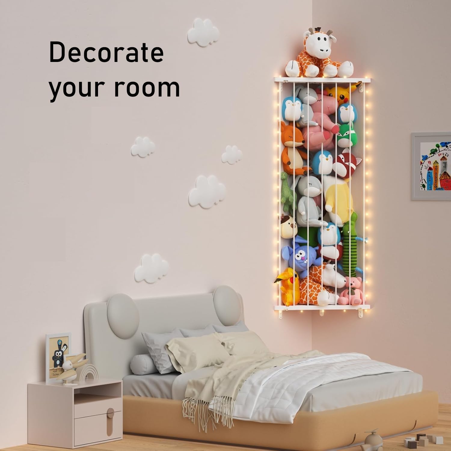 GGUO wall-mount-easy-installation installs quickly to keep toys organized.