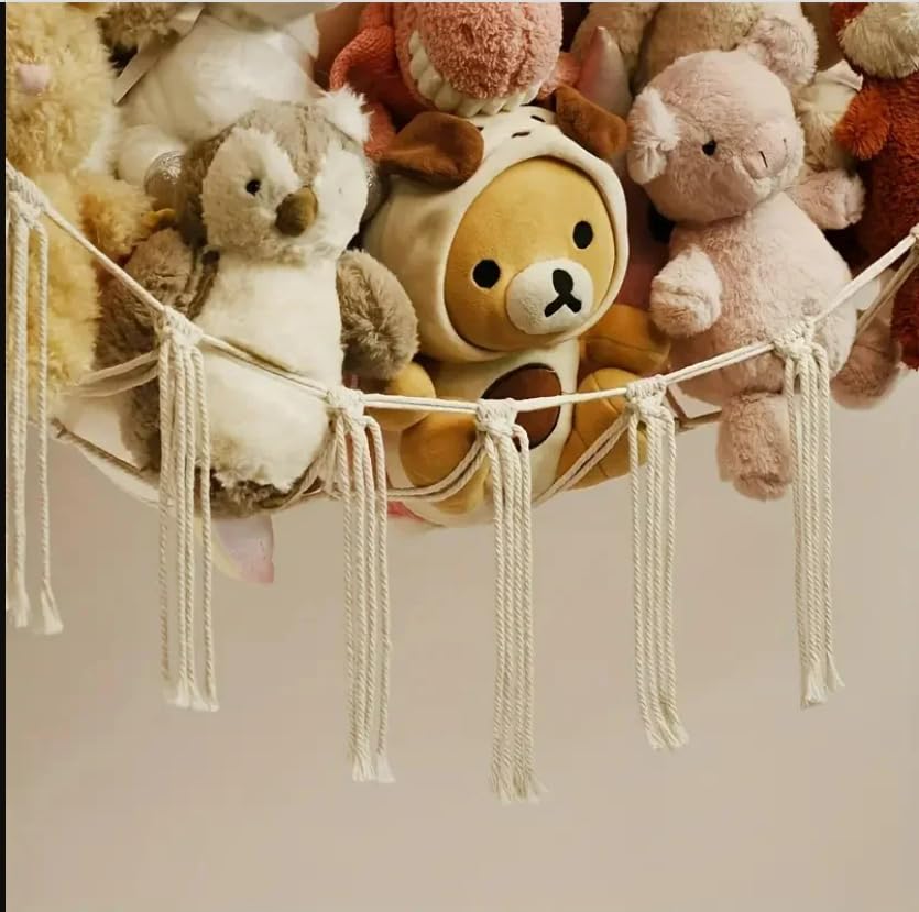 GZGYNADAST cotton macrame texture close-up on toy hammock