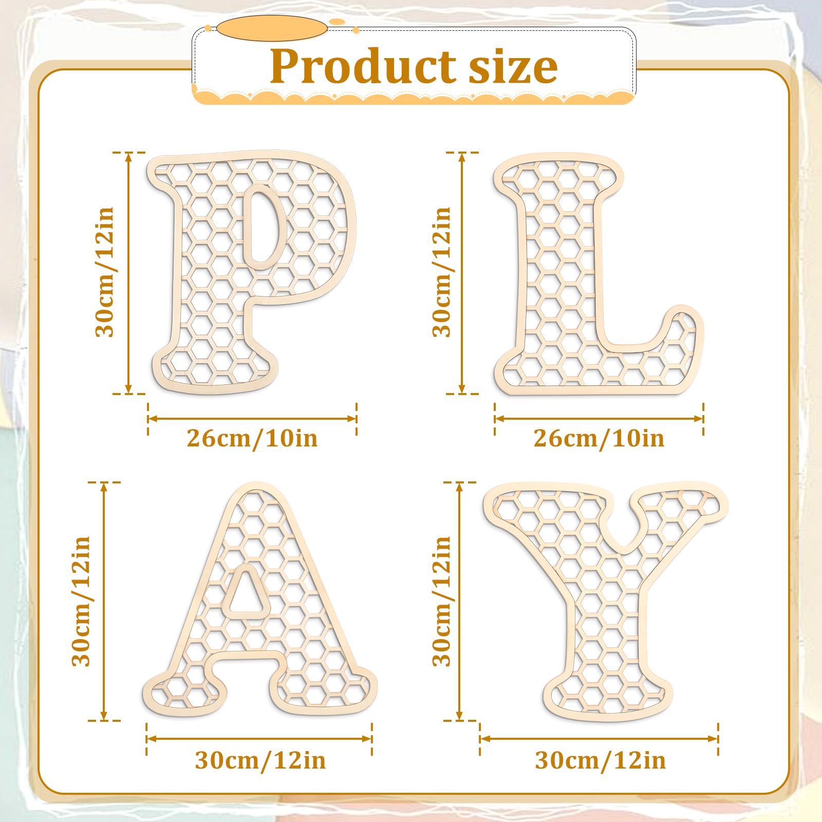 Giantree rattan PLAY sign enhances nursery decor with warm wood tones