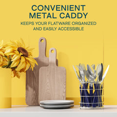 Gibson Sensations wire caddy storage keeps utensils neatly organized
