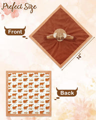 Gicoherero Highland Cow Lovey with floral pattern ideal for bedtime comfort.