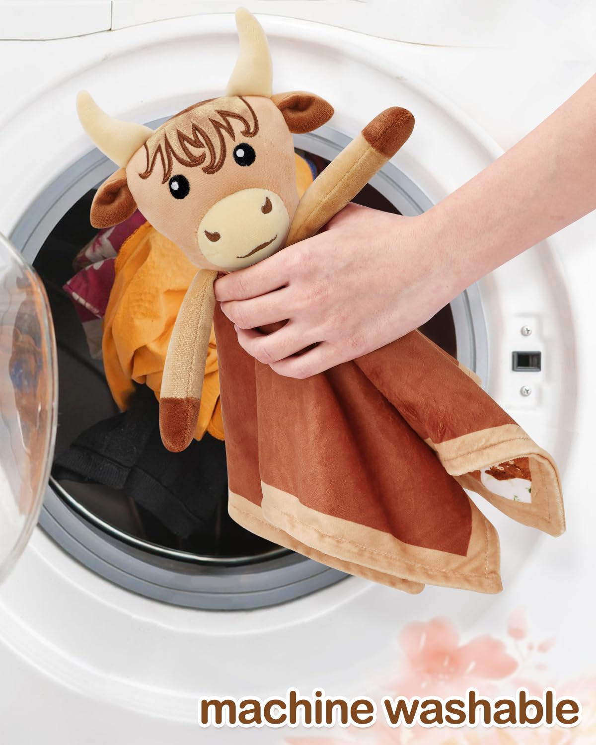 Gicoherero Highland Cow Lovey gift ready packaging for newborns or baby showers.