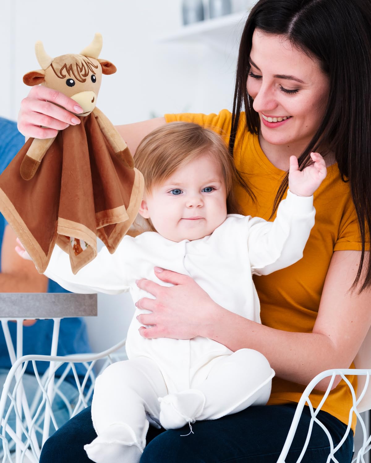 Gicoherero Highland Cow Lovey safety friendly materials with no shedding or piling.