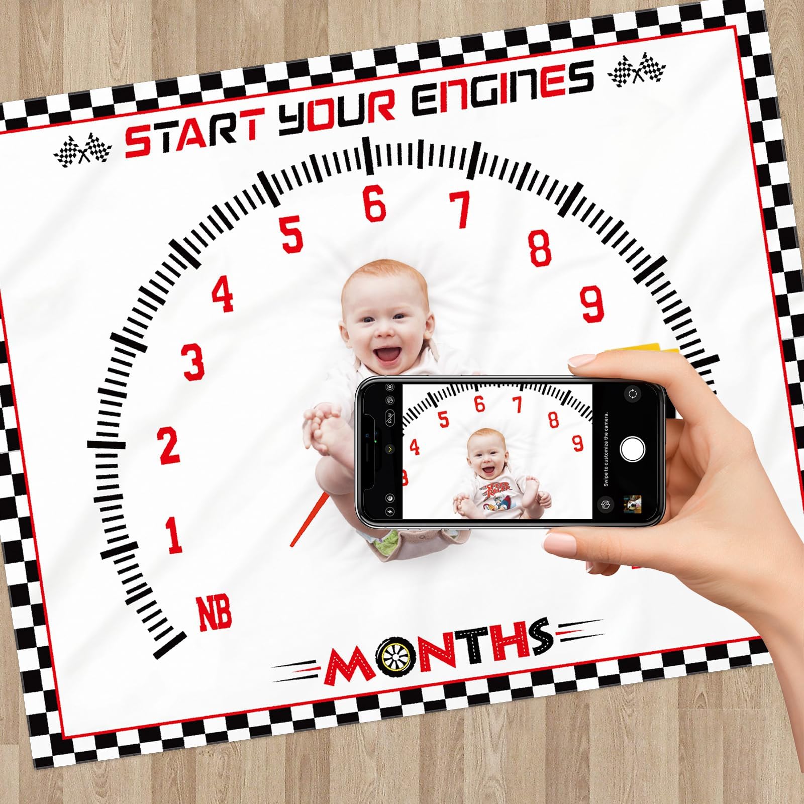 Gicoherero nursery blanket provides a soft background for newborn shoots.