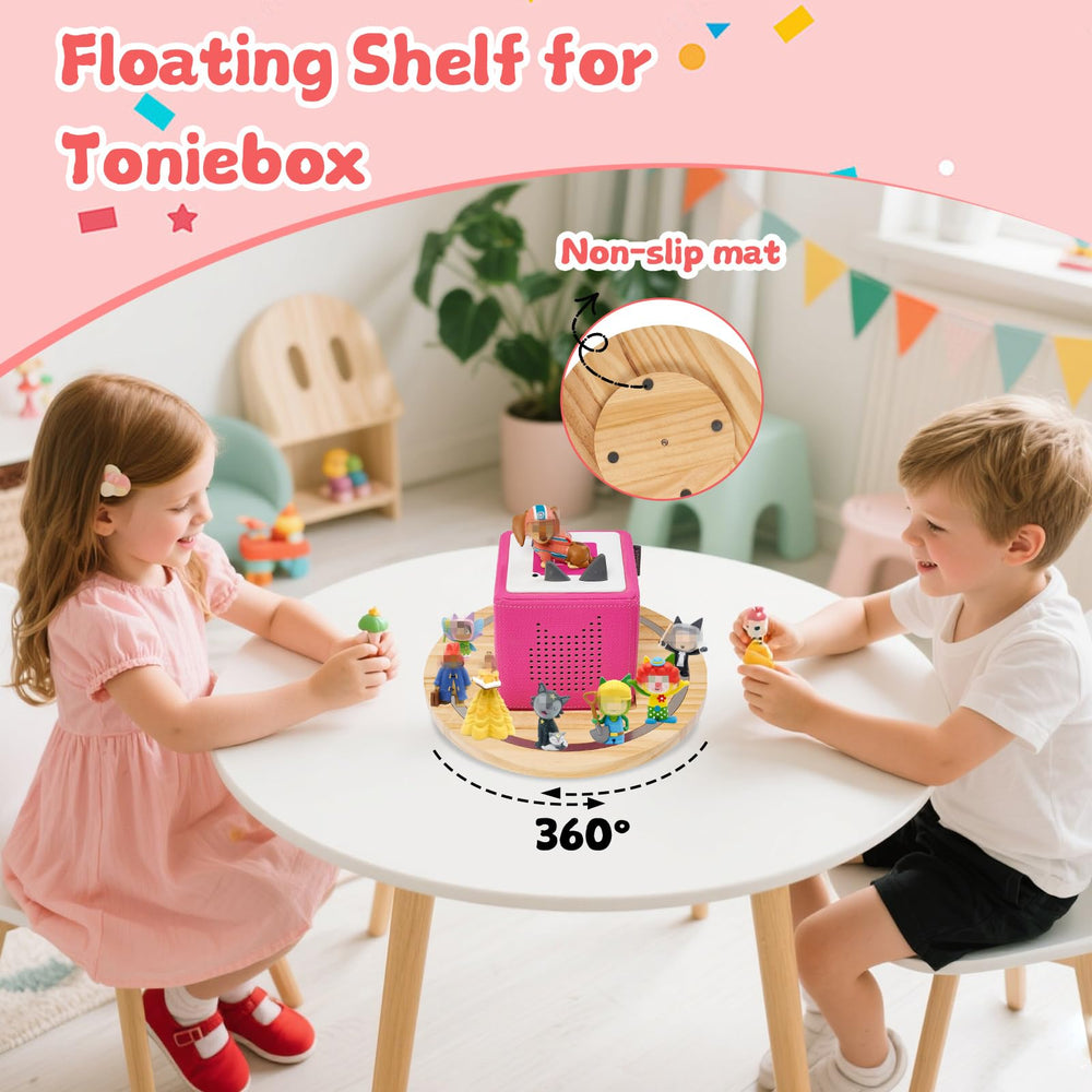 Gieanoo Tonies shelf designed for Toniebox 1 and 2 for seamless pairing.