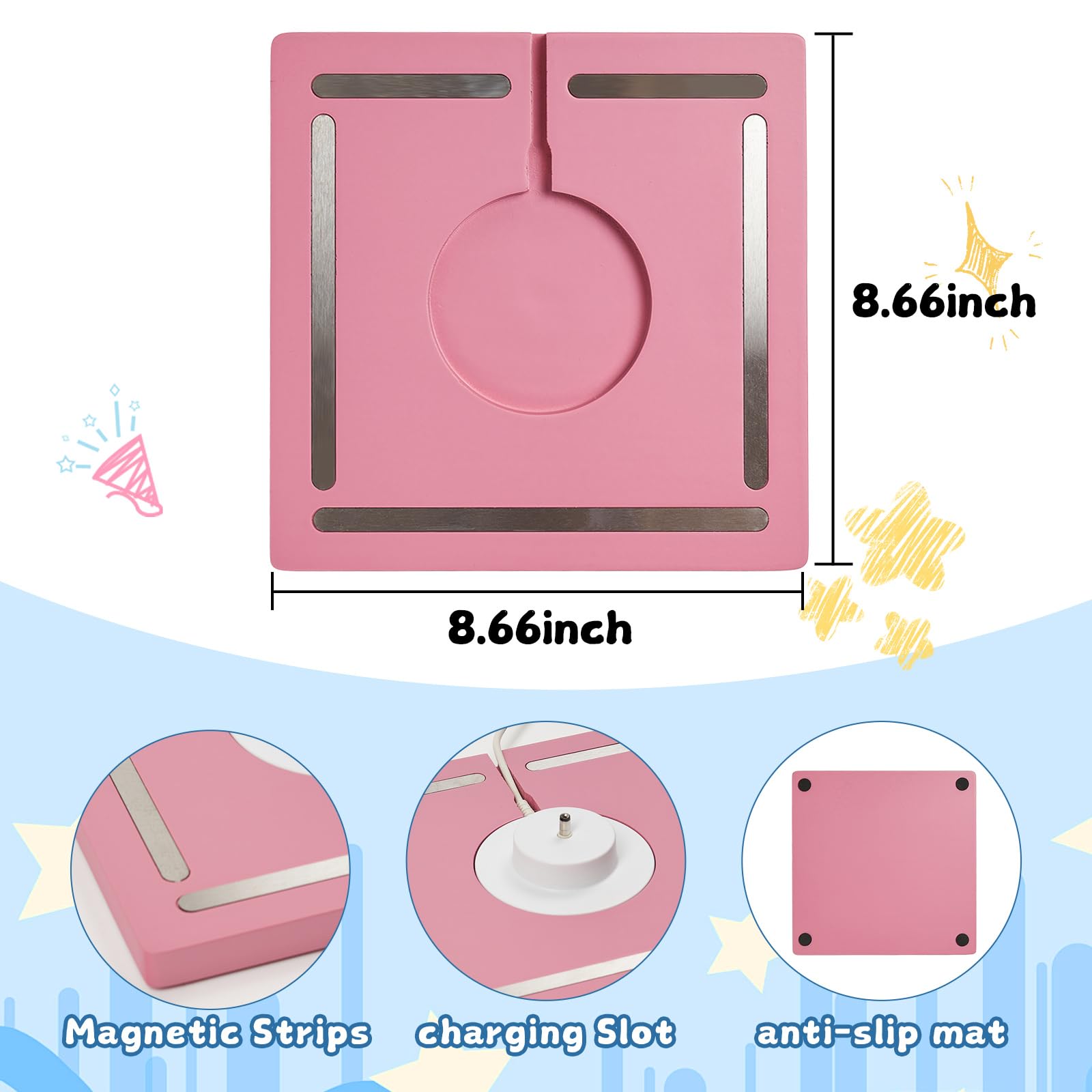 Gieanoo magnet-secured Tonies shelf preventing figures from slipping
