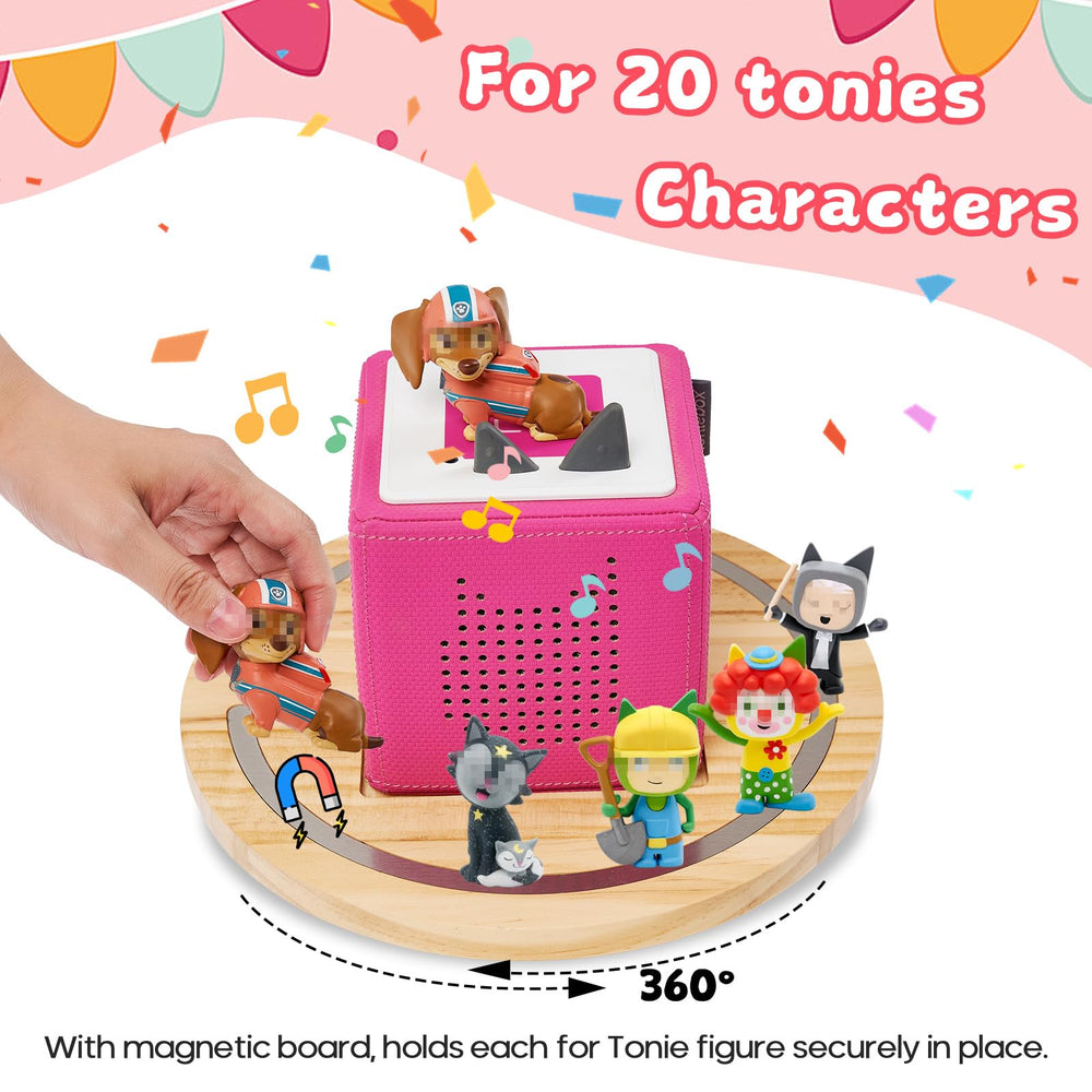 Gieanoo Tonies shelf uses strong magnets to prevent tipping.