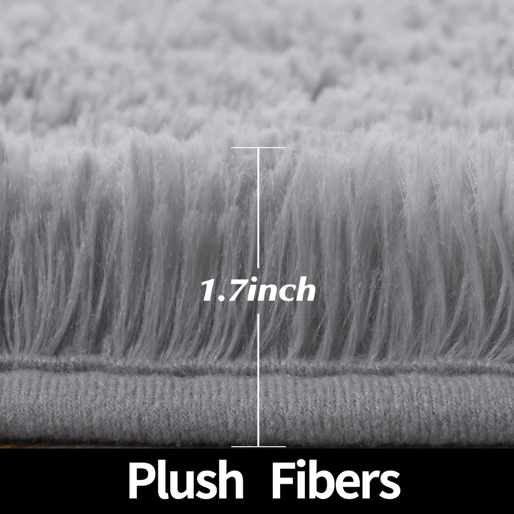 Gifeas rug with non-slip backing provides safer play on hard floors.