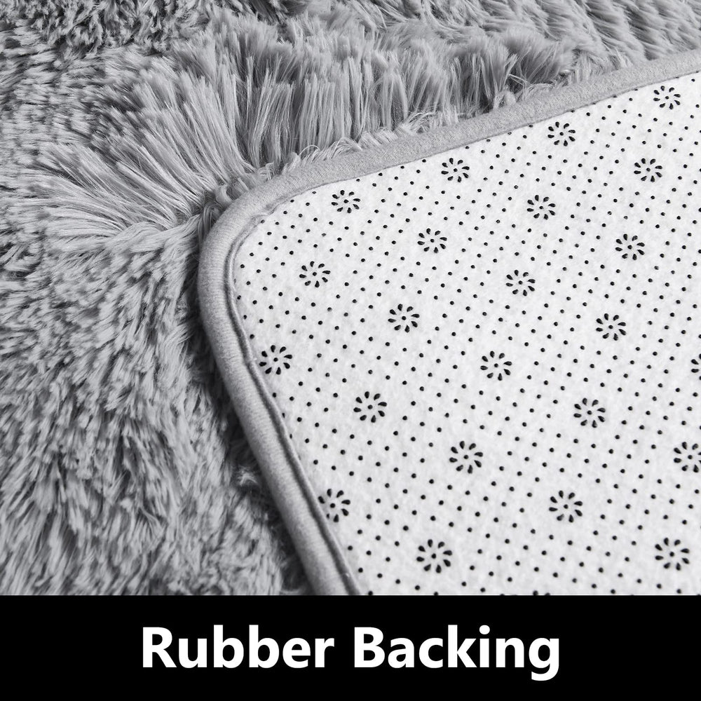 Gifeas nursery rug creates a soft, inviting corner for playtime.